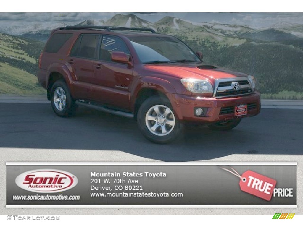 2008 4Runner Sport Edition 4x4 - Salsa Red Pearl / Stone Gray photo #1