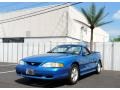 1998 Bright Atlantic Blue Ford Mustang V6 Coupe  photo #2