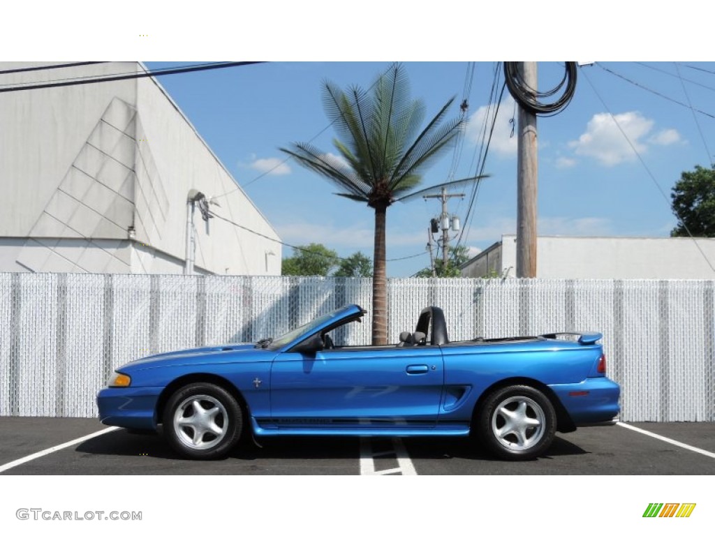 Bright Atlantic Blue 1998 Ford Mustang V6 Coupe Exterior Photo #81742332