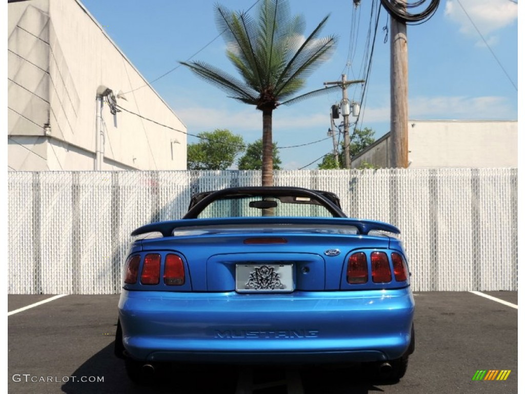 1998 Mustang V6 Coupe - Bright Atlantic Blue / Medium Graphite photo #8