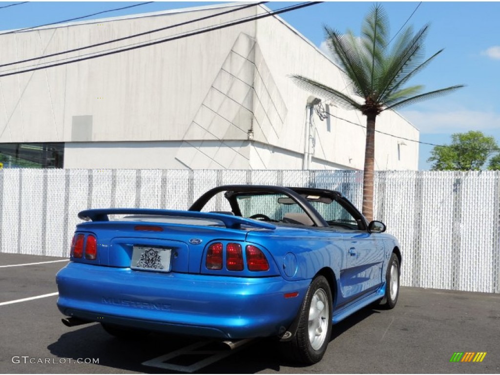 1998 Mustang V6 Coupe - Bright Atlantic Blue / Medium Graphite photo #9