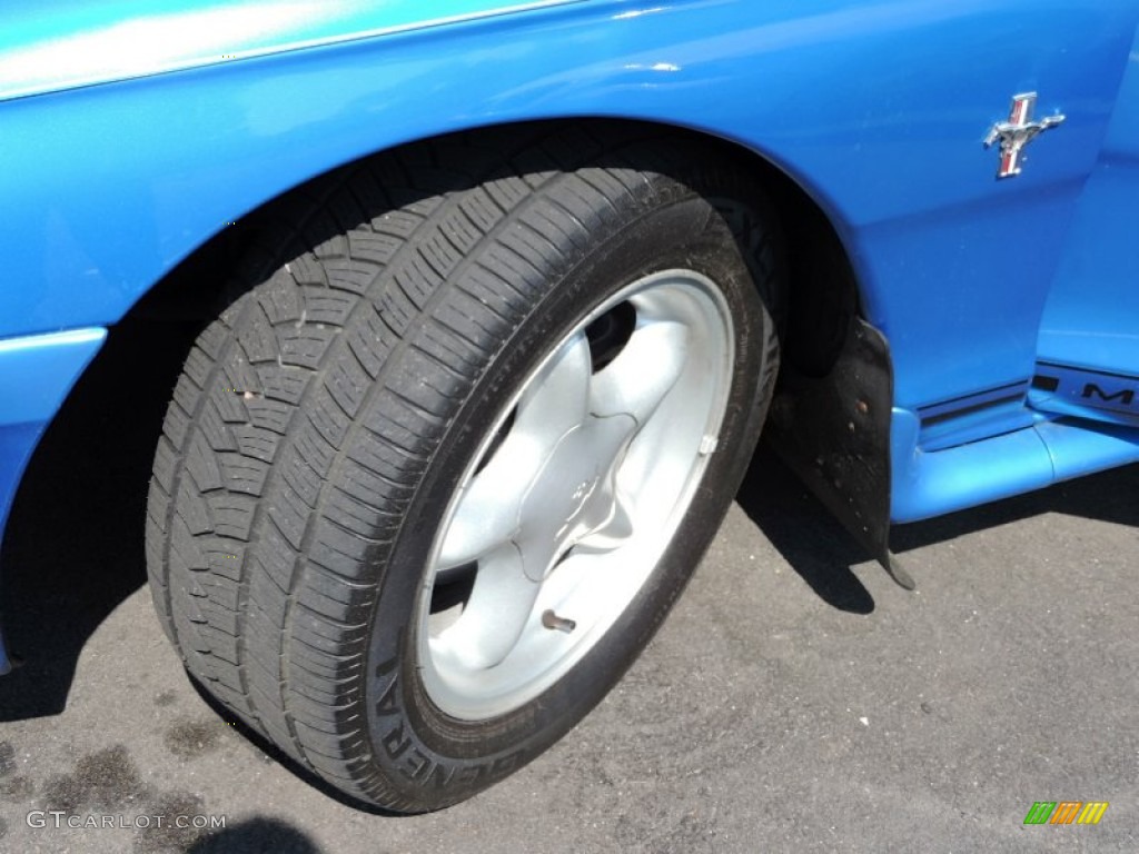 1998 Mustang V6 Coupe - Bright Atlantic Blue / Medium Graphite photo #11