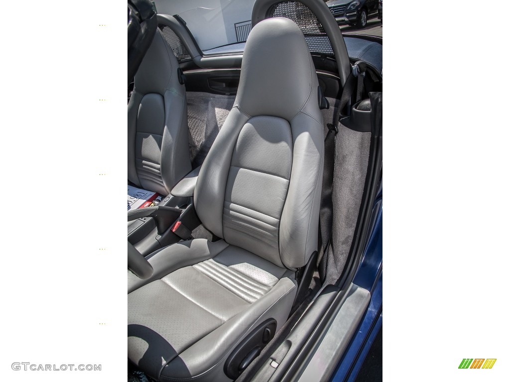 2004 Porsche Boxster Standard Boxster Model Graphite Grey Door Panel Photo #81747286