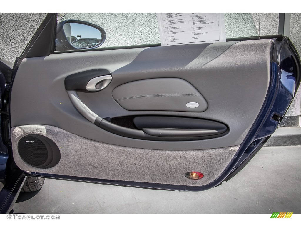 2004 Porsche Boxster Standard Boxster Model Graphite Grey Door Panel Photo #81747417