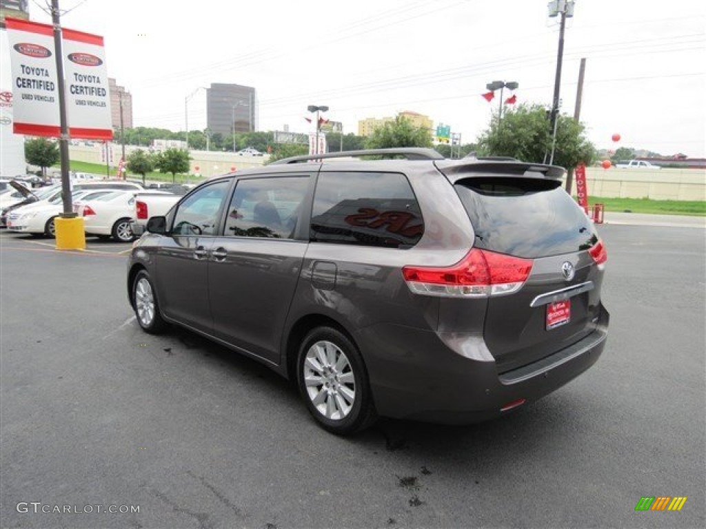 2012 Sienna Limited - Predawn Gray Mica / Light Gray photo #5