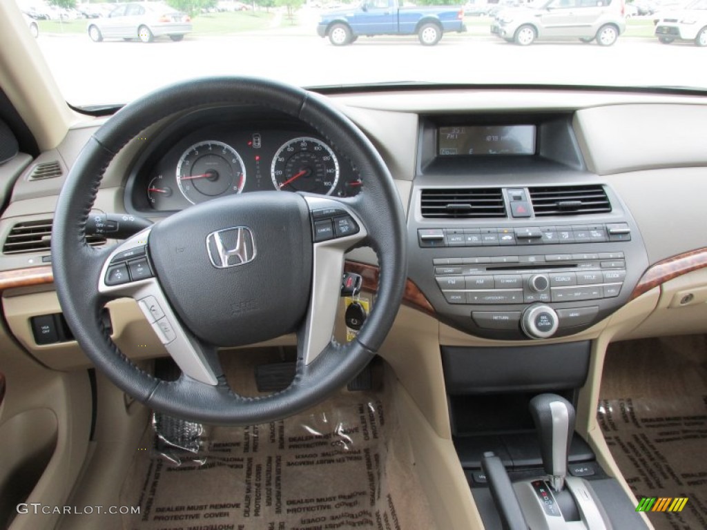 2010 Honda Accord EX-L Sedan Ivory Dashboard Photo #81752844