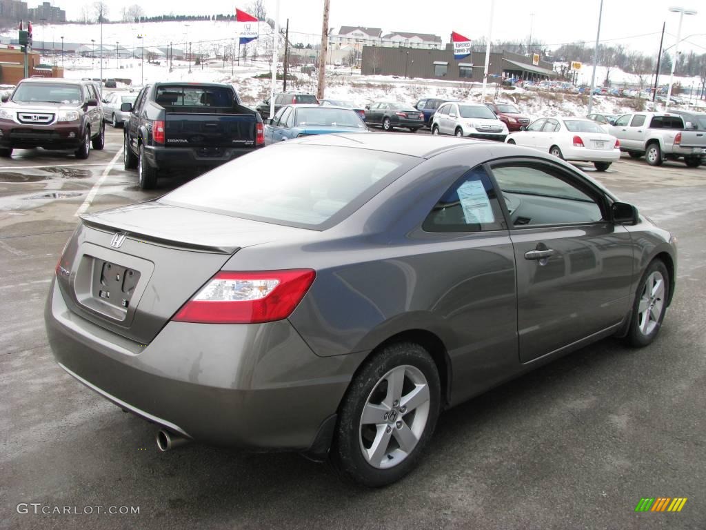 2006 Civic EX Coupe - Galaxy Gray Metallic / Gray photo #6