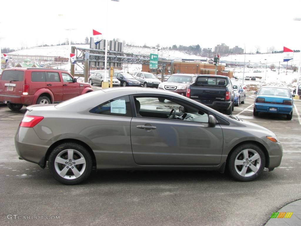 2006 Civic EX Coupe - Galaxy Gray Metallic / Gray photo #7