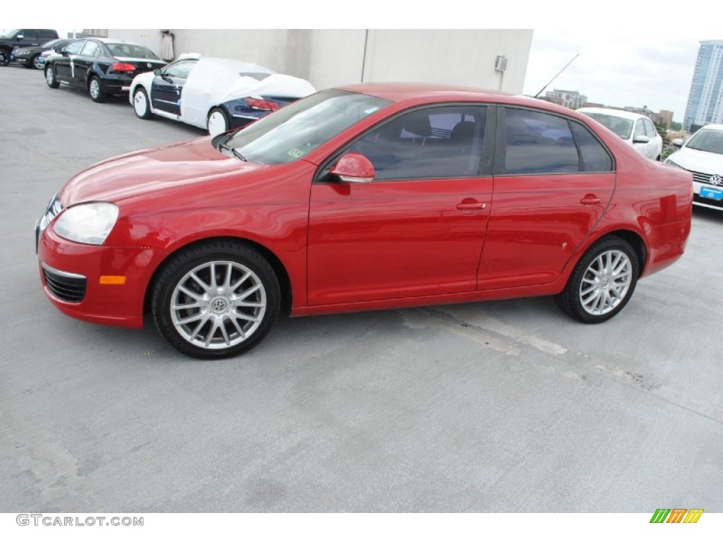 2007 Jetta 2.5 Sedan - Salsa Red / Anthracite photo #4