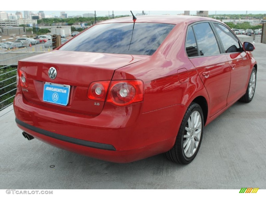 2007 Jetta 2.5 Sedan - Salsa Red / Anthracite photo #9