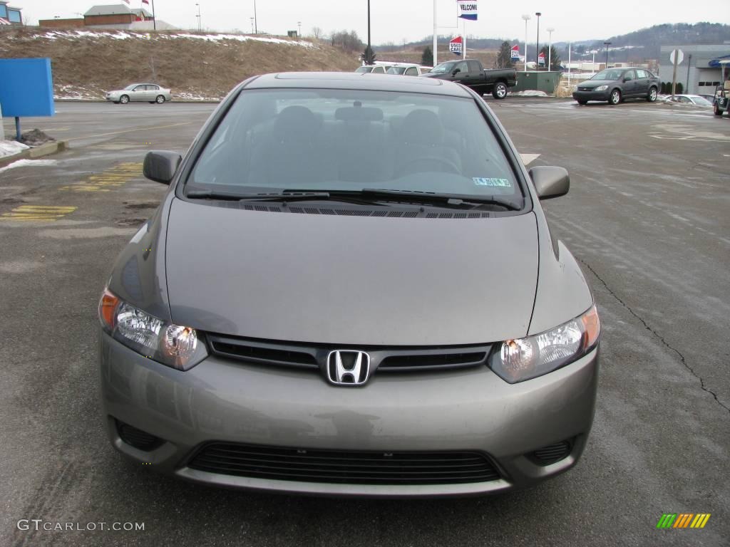 2006 Civic EX Coupe - Galaxy Gray Metallic / Gray photo #9