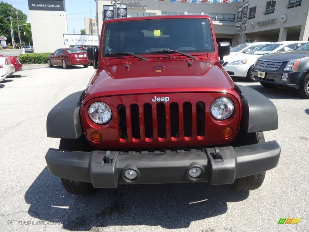 2010 Wrangler Unlimited Sport 4x4 - Red Rock Crystal Pearl / Dark Slate Gray/Medium Slate Gray photo #3