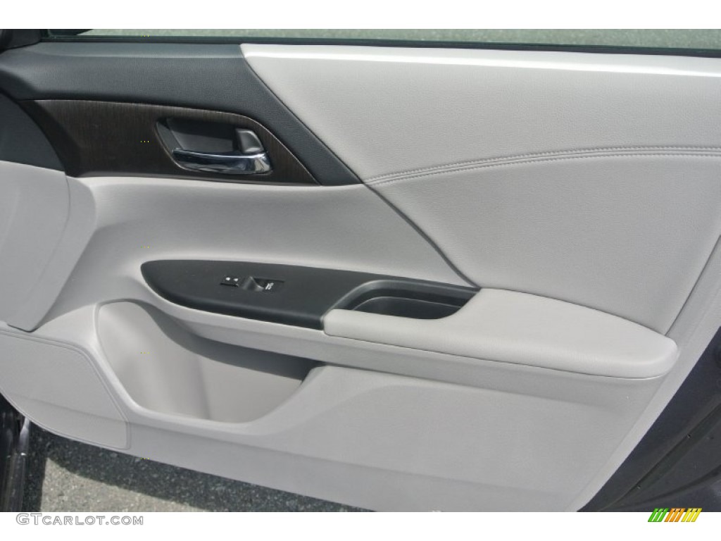 2013 Accord EX-L V6 Sedan - Modern Steel Metallic / Gray photo #24