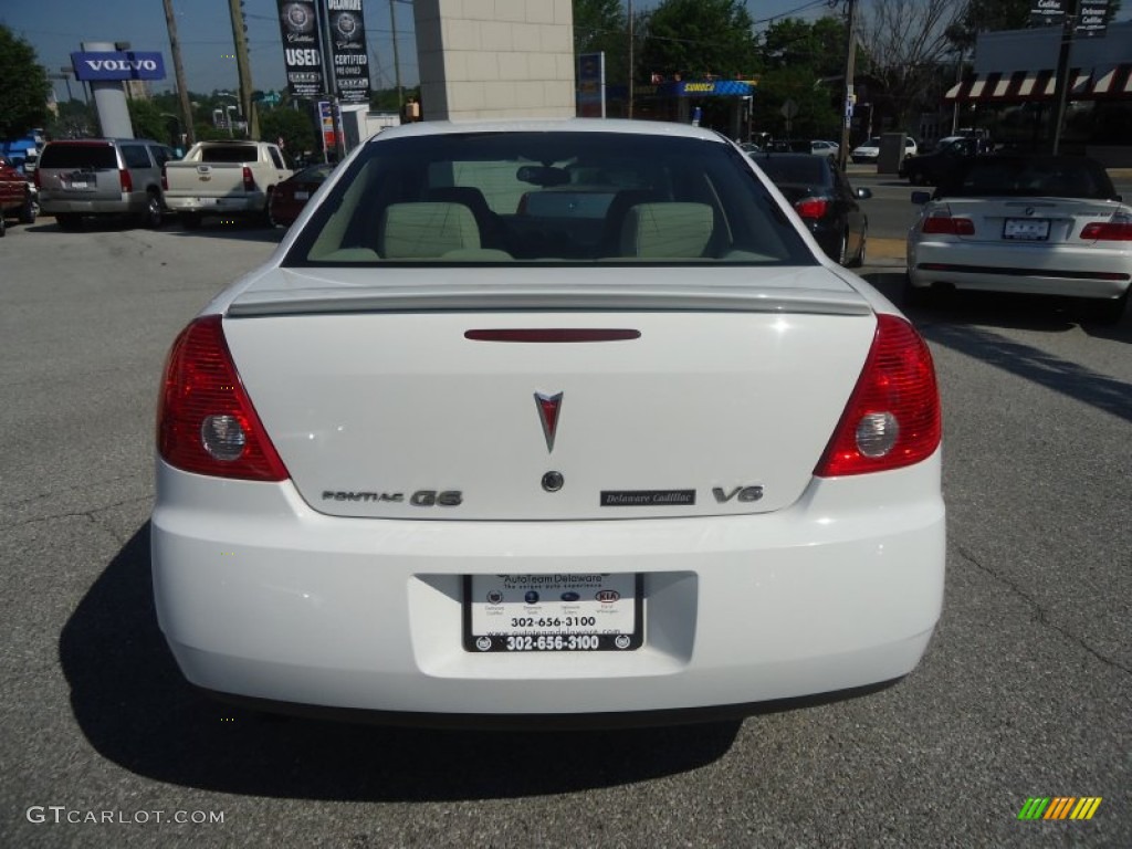 2009 G6 V6 Sedan - Summit White / Light Taupe photo #7