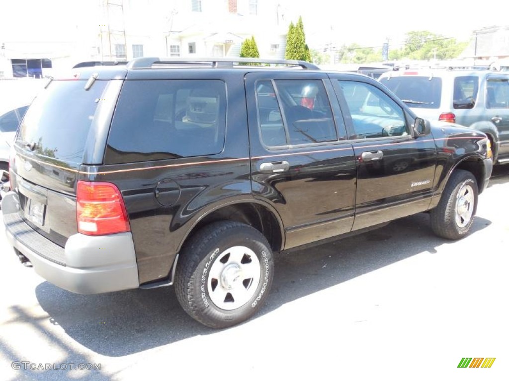 2002 Explorer XLS 4x4 - Black Clearcoat / Graphite photo #2