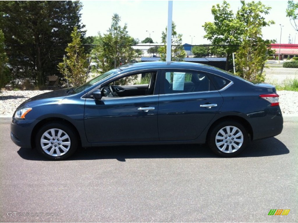 2013 Sentra S - Graphite Blue / Charcoal photo #4