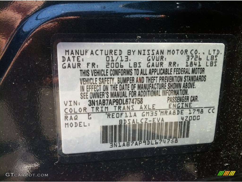 2013 Sentra S - Graphite Blue / Charcoal photo #11