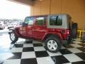 2008 Red Rock Crystal Pearl Jeep Wrangler Unlimited Sahara 4x4  photo #4