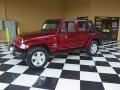 2008 Red Rock Crystal Pearl Jeep Wrangler Unlimited Sahara 4x4  photo #9
