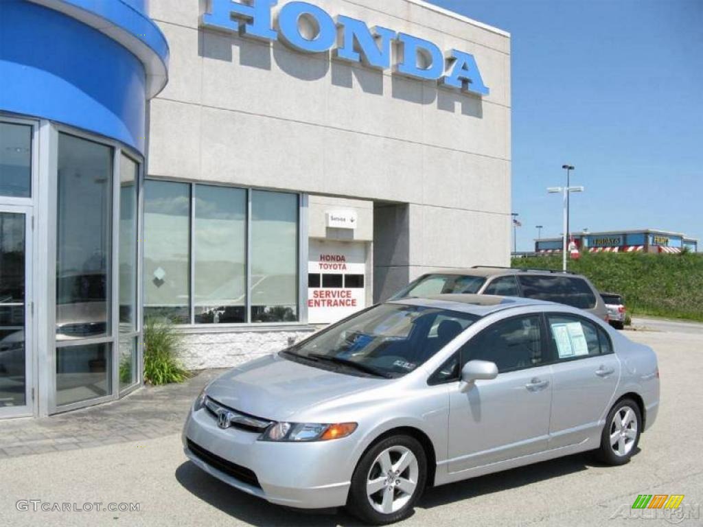 2006 Civic LX Sedan - Alabaster Silver Metallic / Gray photo #1