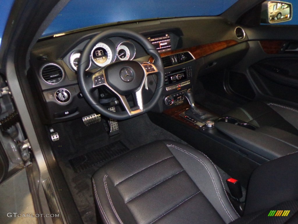 Black Interior 2012 Mercedes-Benz C 350 Coupe 4Matic Photo #81763954