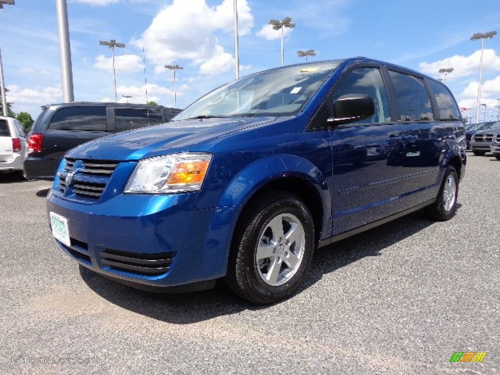 2010 Grand Caravan SE - Deep Water Blue Pearl Coat / Medium Slate Gray/Light Shale photo #2