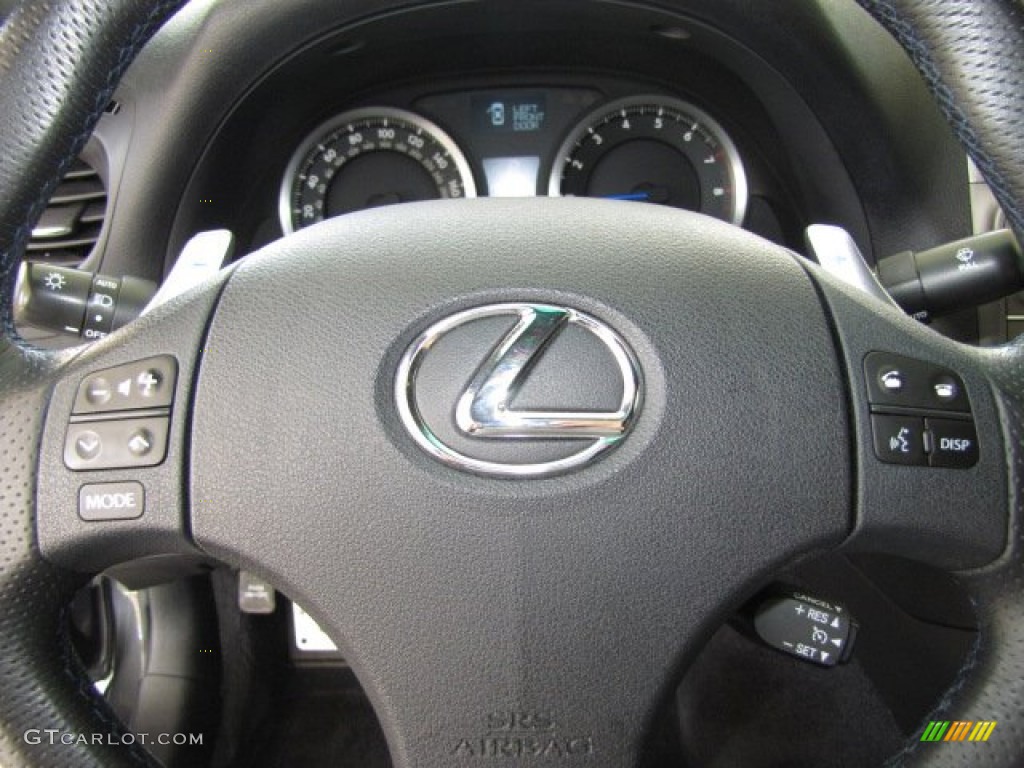 2008 Lexus IS F Black Steering Wheel Photo #81765807