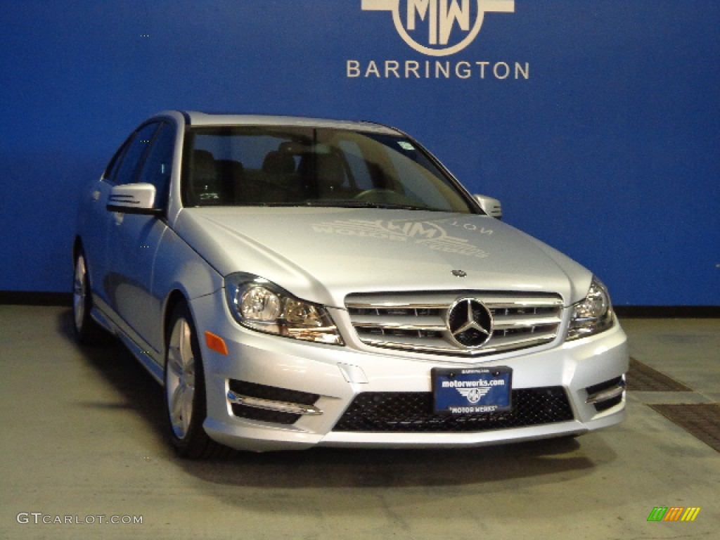 2012 C 300 Sport 4Matic - Iridium Silver Metallic / Black photo #1