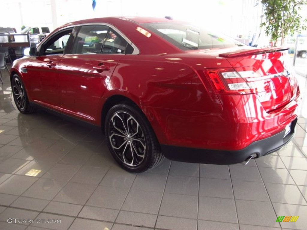2013 Taurus SHO AWD - Ruby Red Metallic / SHO Charcoal Black Leather photo #6