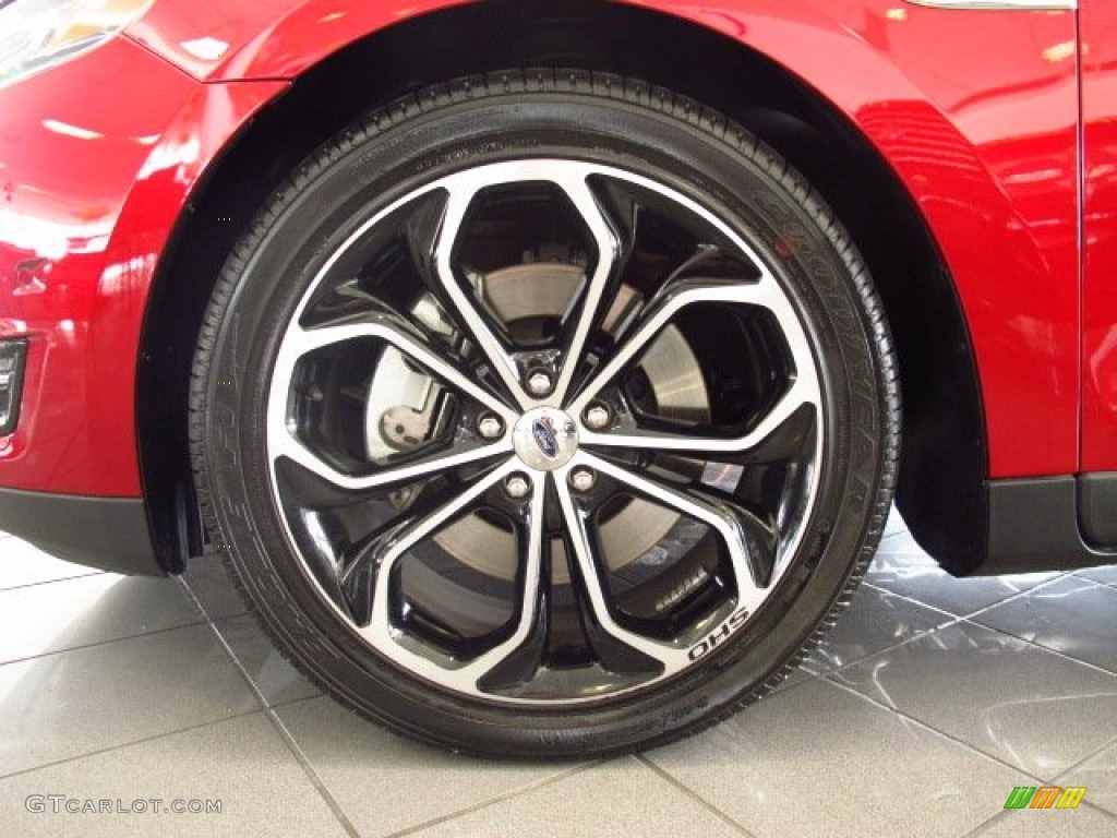 2013 Taurus SHO AWD - Ruby Red Metallic / SHO Charcoal Black Leather photo #9