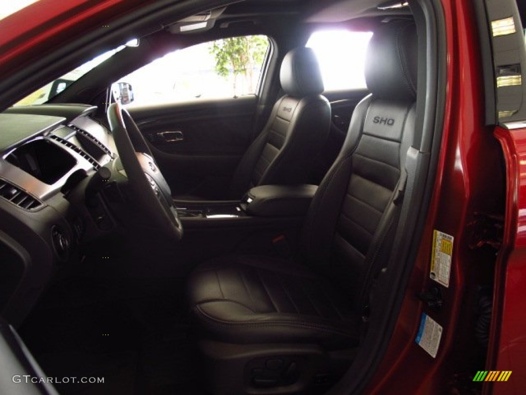 2013 Taurus SHO AWD - Ruby Red Metallic / SHO Charcoal Black Leather photo #14