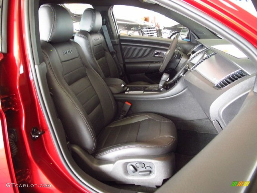 2013 Taurus SHO AWD - Ruby Red Metallic / SHO Charcoal Black Leather photo #20