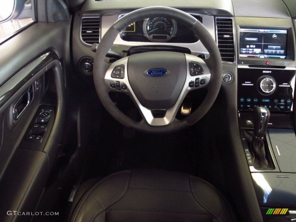 2013 Taurus SHO AWD - Ruby Red Metallic / SHO Charcoal Black Leather photo #21