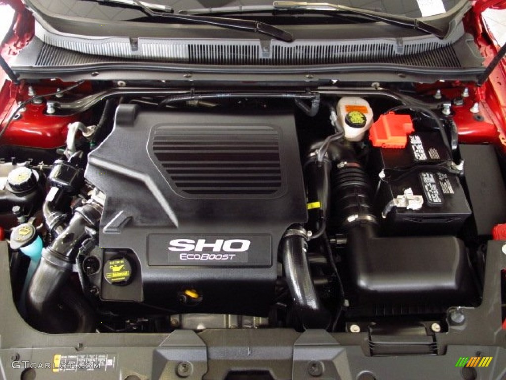 2013 Taurus SHO AWD - Ruby Red Metallic / SHO Charcoal Black Leather photo #34