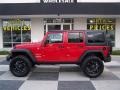 2012 Flame Red Jeep Wrangler Unlimited Sport 4x4  photo #1