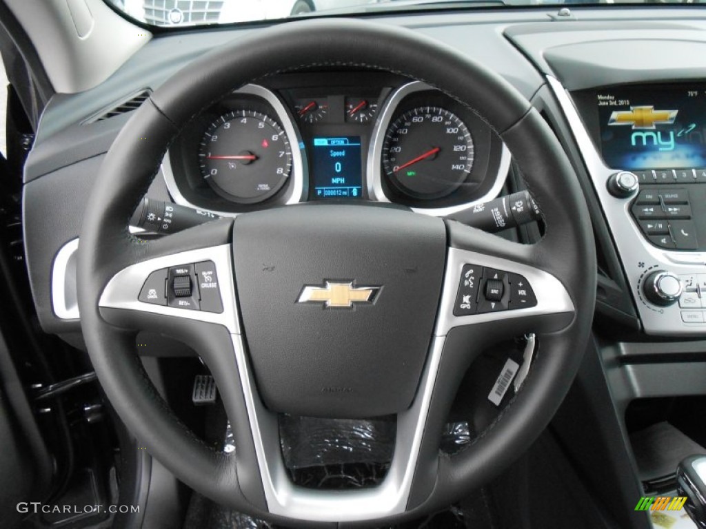 2013 Chevrolet Equinox LT AWD Jet Black Steering Wheel Photo #81770859