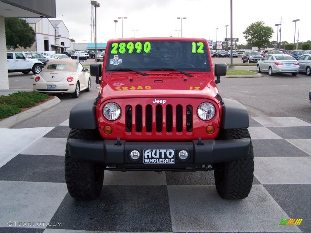 2012 Wrangler Unlimited Sport 4x4 - Flame Red / Black photo #2