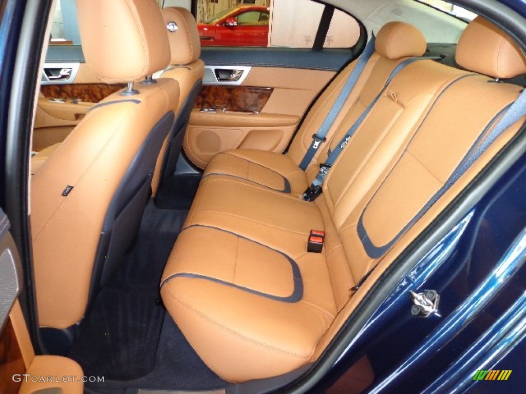 London Tan/Navy Interior 2013 Jaguar XF 3.0 Photo #81773610