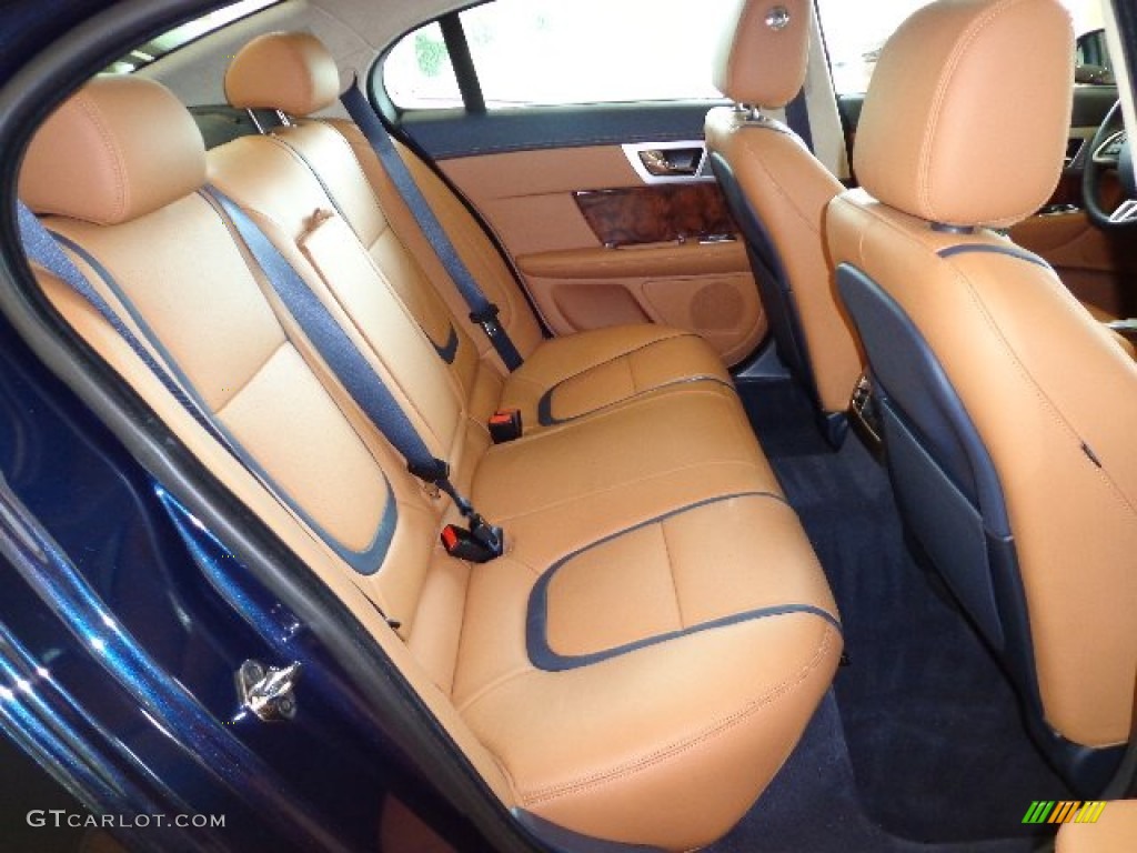 London Tan/Navy Interior 2013 Jaguar XF 3.0 Photo #81773862