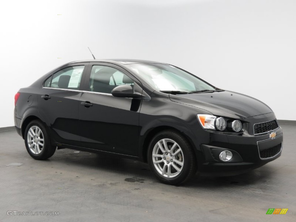 Black 2012 Chevrolet Sonic LT Sedan Exterior Photo #81774861