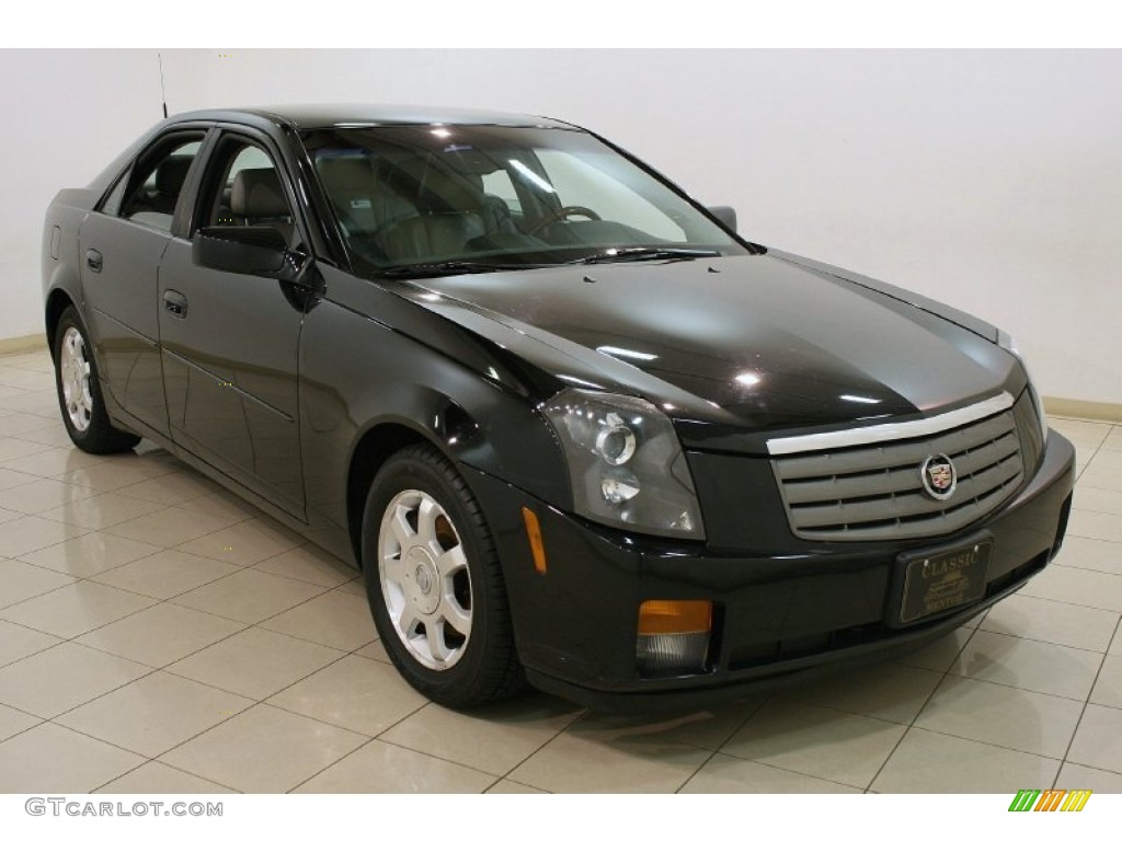 2003 CTS Sedan - Sable Black / Light Gray/Ebony photo #1