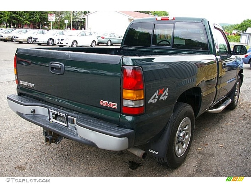 2005 Sierra 1500 Work Truck Regular Cab 4x4 - Polo Green Metallic / Neutral photo #7