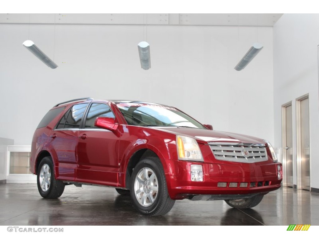 2008 SRX 4 V6 AWD - Crystal Red / Cashmere/Cocoa photo #1