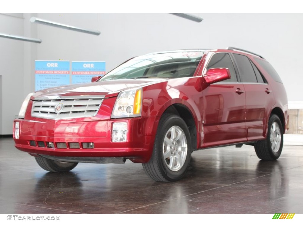 2008 SRX 4 V6 AWD - Crystal Red / Cashmere/Cocoa photo #3