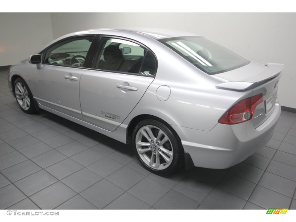 2007 Civic Si Sedan - Alabaster Silver Metallic / Black photo #5