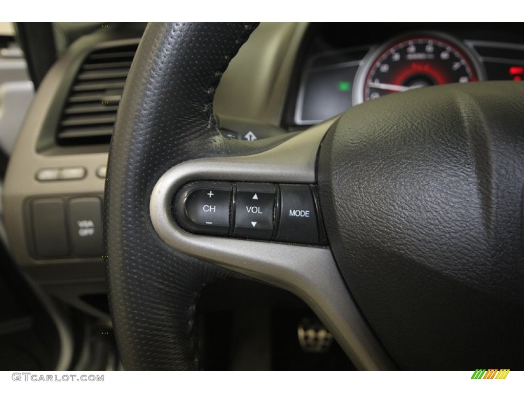 2007 Civic Si Sedan - Alabaster Silver Metallic / Black photo #24