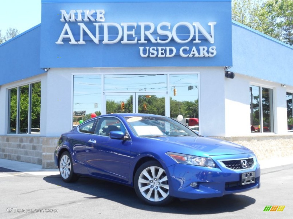 2010 Accord EX-L V6 Coupe - Belize Blue Pearl / Black photo #1