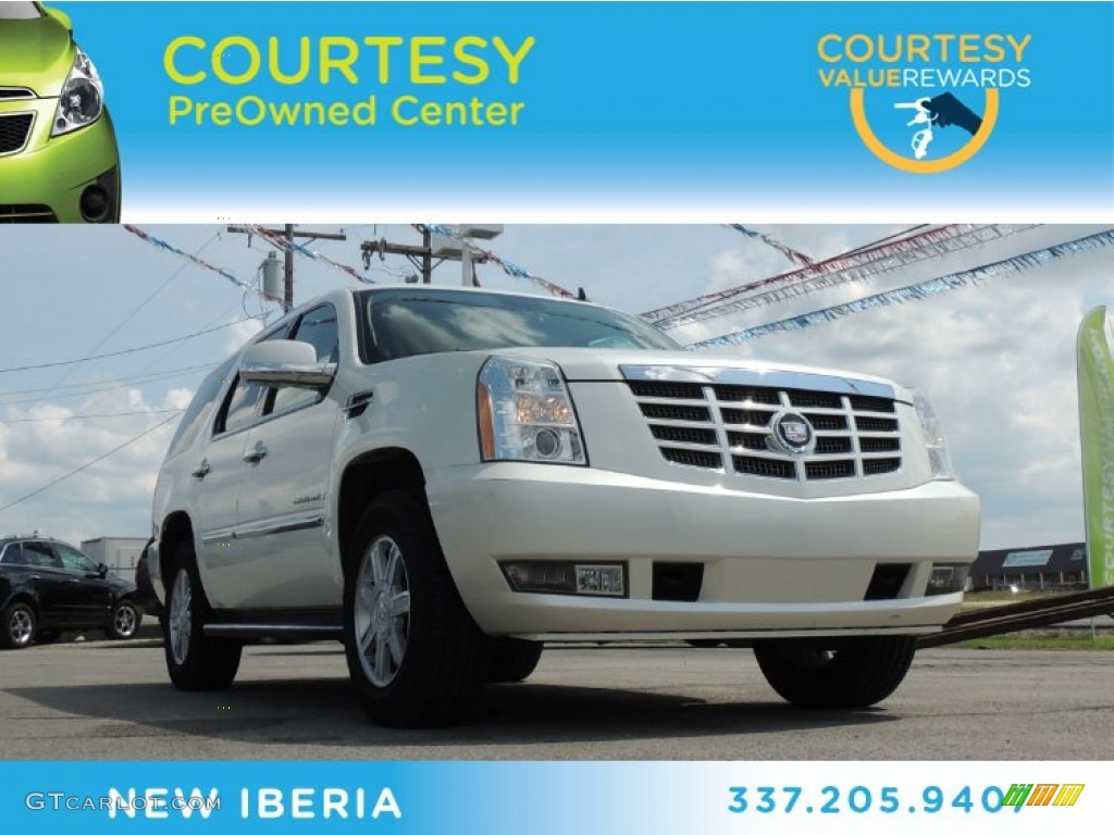 2007 Escalade  - White Diamond / Cocoa/Light Cashmere photo #1