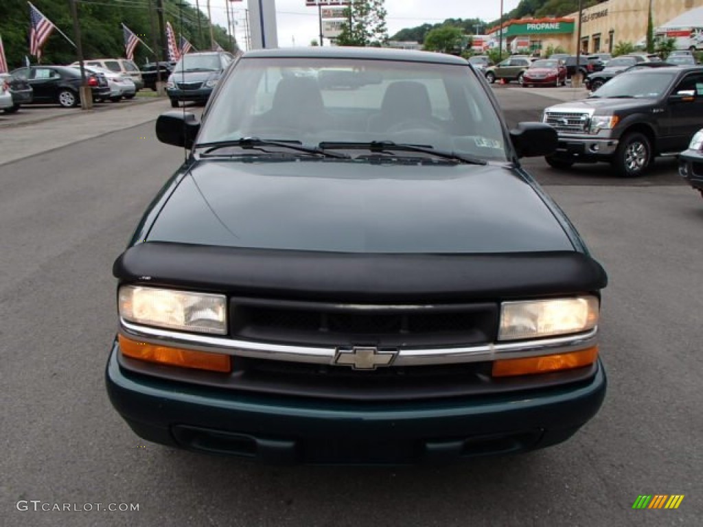 1998 S10 LS Regular Cab - Emerald Green Metallic / Gray photo #3