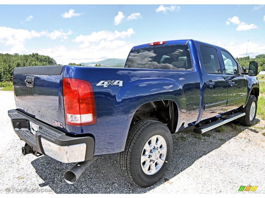 Heritage Blue Metallic 2013 GMC Sierra 2500HD SLT Crew Cab 4x4 Exterior Photo #81781068